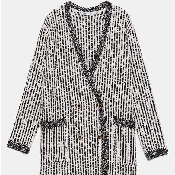 ZARA Structured Knit Jacket - Picture 5 of 5